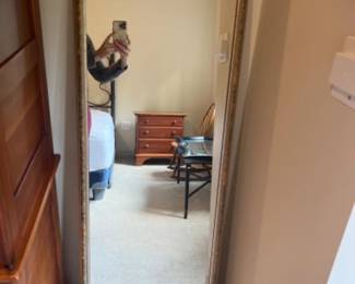 Faux Aged Patina Floor Length Mirror