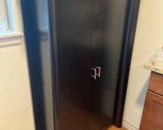 Black Double Door Tall Storage Closet