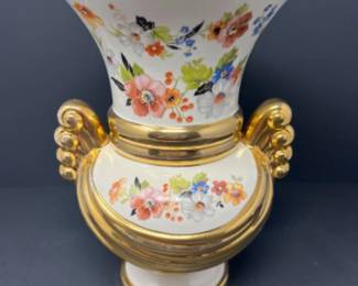 Antique Stamped Abingdon Pottery Floral Vase