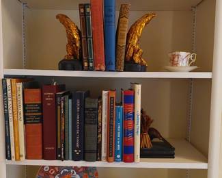 books, bookends, etc.