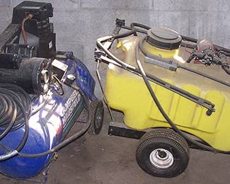 Campbell- Hausfeld air compressor, sprayer