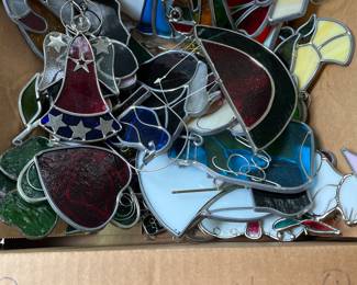many sun catchers/AND many holiday night lights