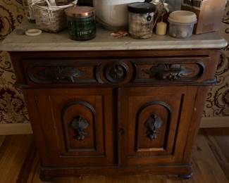 Marble topped wash stand