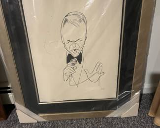 46/100          signed Frank Sinatra Chairman of the Board. 
Albert Al Hirschfield  /framed and never opened