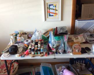Whole room of craft supplies 