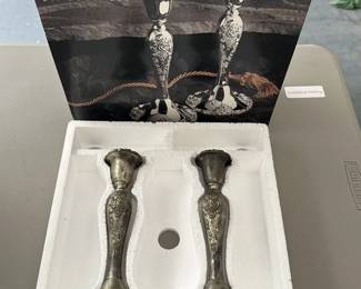 20th Century Baroque Silver Plates Candlestick