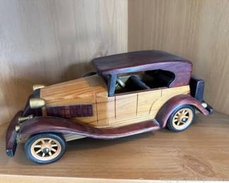 Vintage Model Wood Antique Car