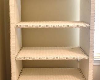 Wicker Display Cabinet with Drawers