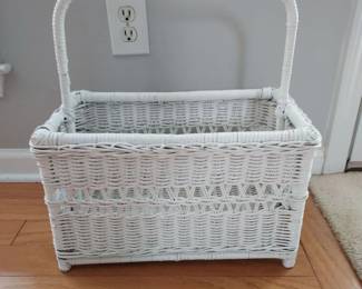Wicker Magazine Basket with Handle