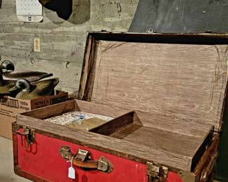 Vintage Red Trunk