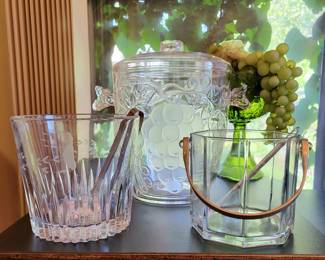 Vintage Crystal & Plexi Ice Buckets