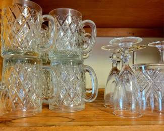 Vintage Crystal Mugs & Wine Stems
