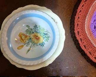 Pretty Vintage Floral Dishes