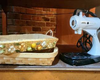 Mid-Century Sunbeam Mixmaster & Baskets