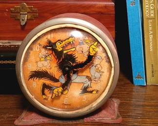 Vintage 1934 Disney 3 Pigs Alarm Clock
