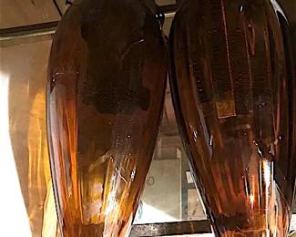 Antique Amber Hanging Lights