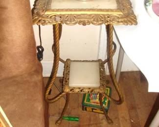 Victorian Brass & Marble Table