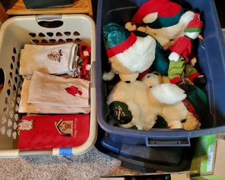 Christmas towels/ stuffed animals