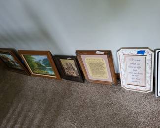 assorted framed art