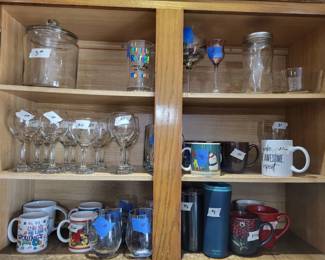 assorted glassware