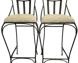 Ornate Iron Bar Stools
