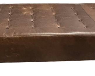 Tufted Leather Ottoman
