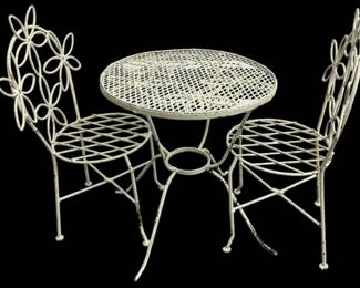 Wrought Iron Daisy Patio Set