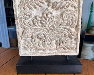 Large resin decorative stone plaque 12"H x 10"W
