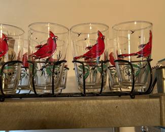 Mutplie glasses and stemware