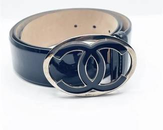 Lot 007  
Chanel CC Leather Belt, Black