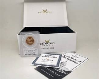 Lot 017  
1993 PCGS $25 Gold Eagle Regan Legacy Series, with Presentation Box