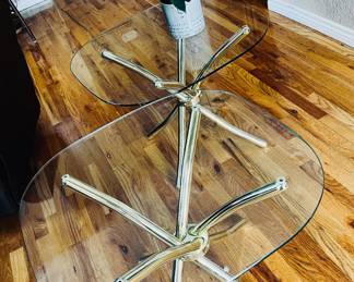 MCM glass top accent tables! 