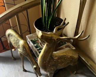 large brass deer