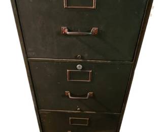 Vintage Green Filing Cabinet