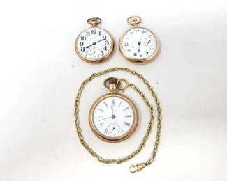 #899 • (3) 10k Gold Pocket Watches
