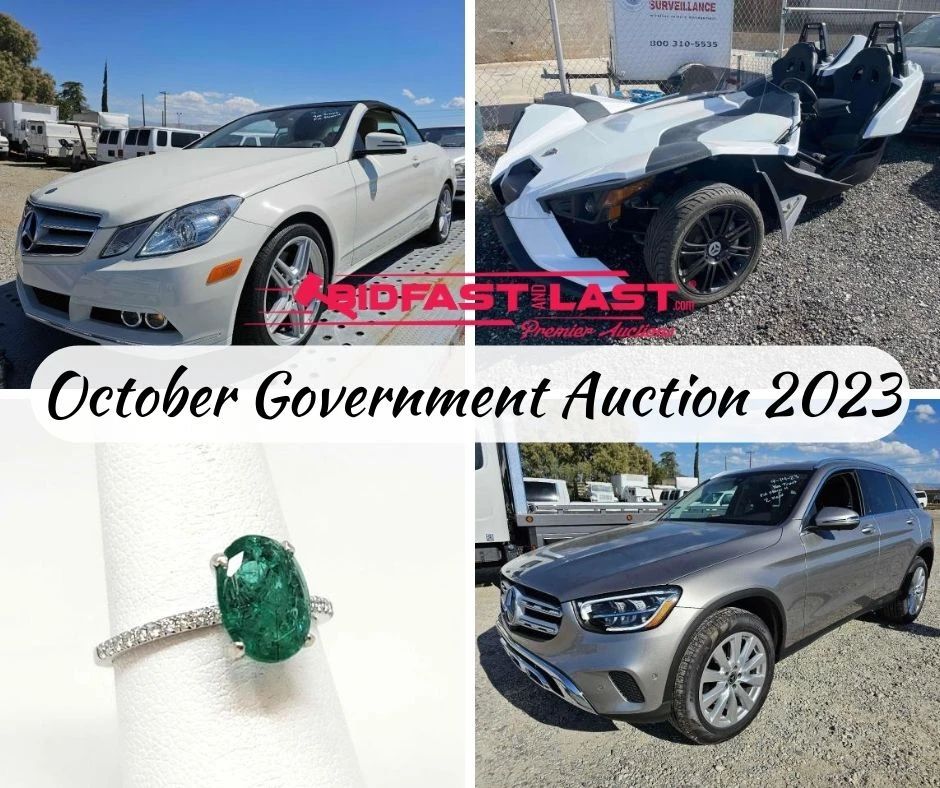 October Government Auction 2023 in Hesperia, CA starts on 9/25/2023