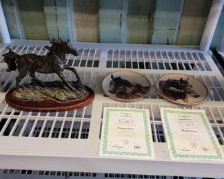#3558 • Horse Statue & Fred Stone Horse Plates
