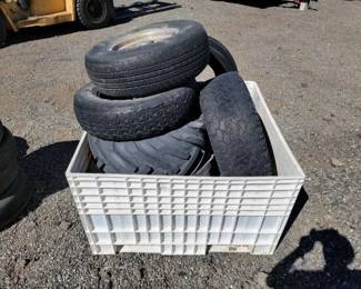 #80314 • Crate Full Of Wheels And Tires
