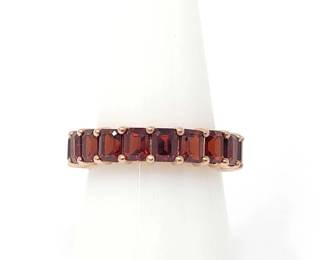 #410 • 14k Rose Gold Emerald Cut Garrett Ring, 2.67g
