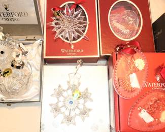 Waterford Crystal ornaments - snowflakes and medallions 