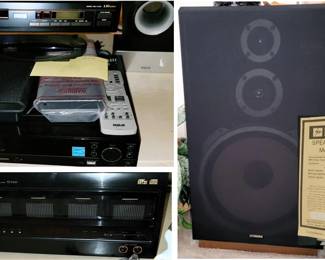 Stereo electronics and large speaker set