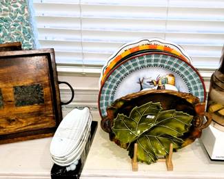 Entertaining trays, plates and platters