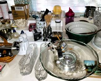 Kitchen for cooking, baking and serving.  Gourmet quality, gently used to new items
