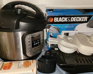 Waffle maker, egg poacher and Instant Pot