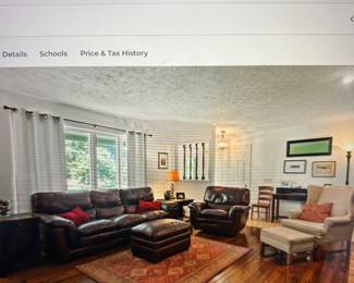 Wing back chair and leather recliner 