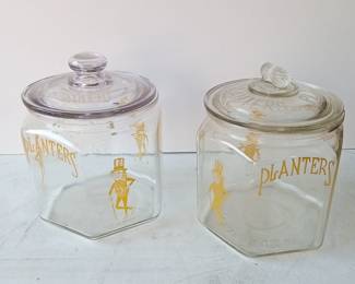 Mr. Peanut Planters Glass Countertop Jars