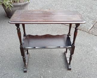 Antique Wood Magazine Table