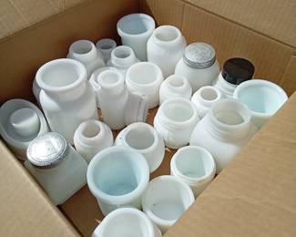 Milk Glass Jars