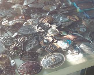 Lots and lots of buckles, must see collection. Isn't there a song that goes sun in my eyes, bad picture.