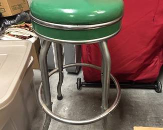Cool vintage bar stool from The Engine House, former hobby shop in CA